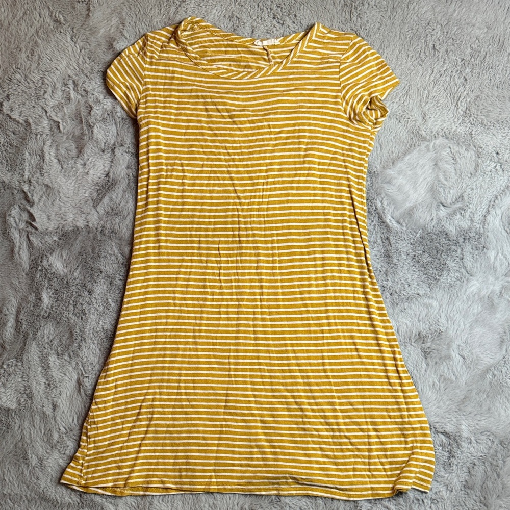 Olivia Rae Yellow Striped Dress